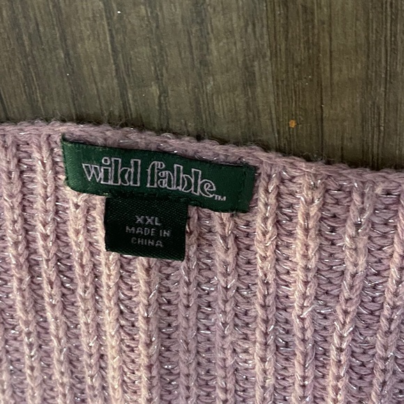 Trendy Cropped Sweater in Dusty Rose - Picture 4 of 4